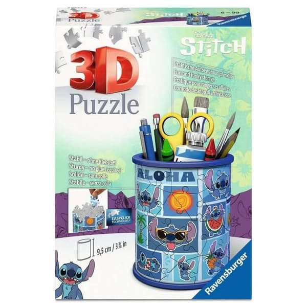 Pussel 3D - RAVENSBURGER - Disney Stitch - 54 bitar - Plast - Höjd 10 cm