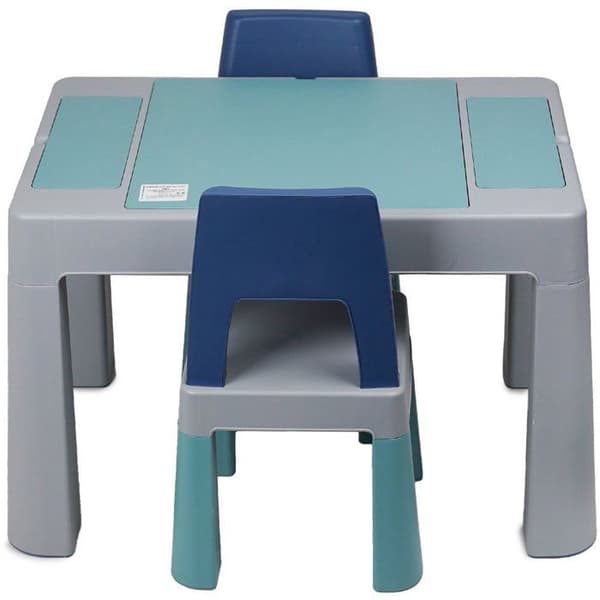 Multifunktionellt aktivitetsbord - THERMOBABY - MULTIPLAY - Med 2 stolar - Grå / Blå