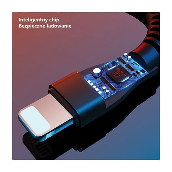 USAMS Lightning-kabel 1,2 m Snabbladdning Rosa