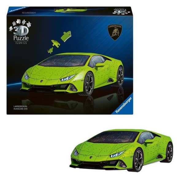 Puzzle 3D Iconics - Lamborghini Huracán EVO - Grön edition