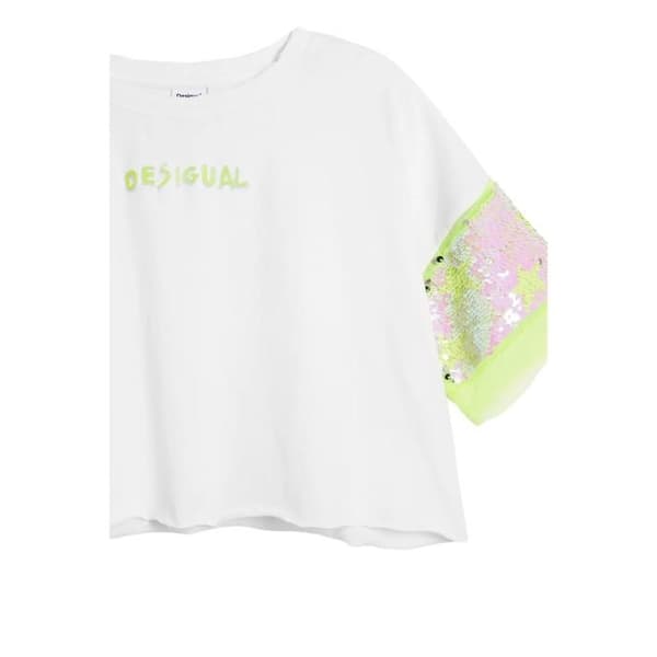 T-shirt tjej Desigual Alya - vit