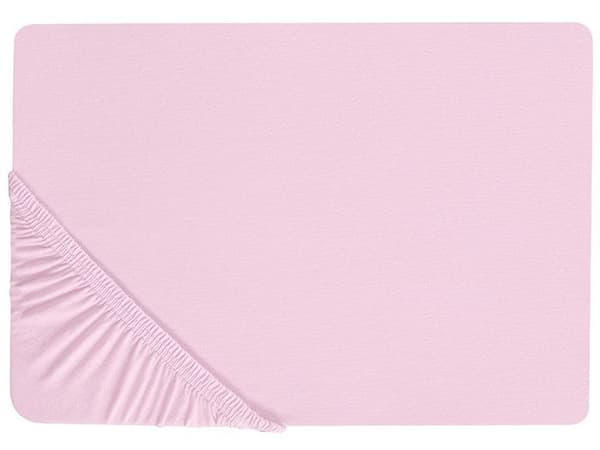 Bäddskydd i bomull 200 x 200 cm rosa JANBU
