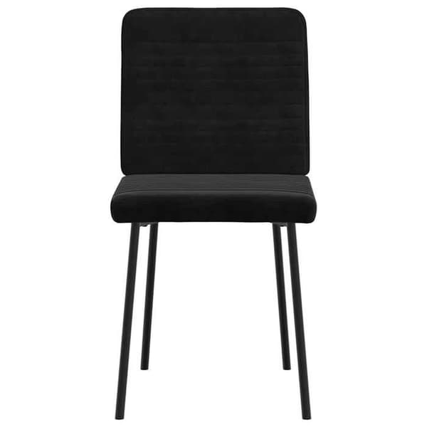 vidaXL Matstolar 2-pack Svart Sammet 4101139