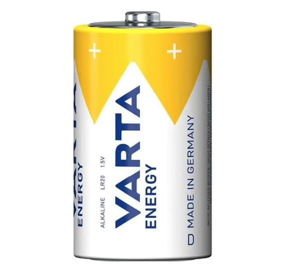 VARTA Pack med 2 alkaliska batterier Energy D (LR20)