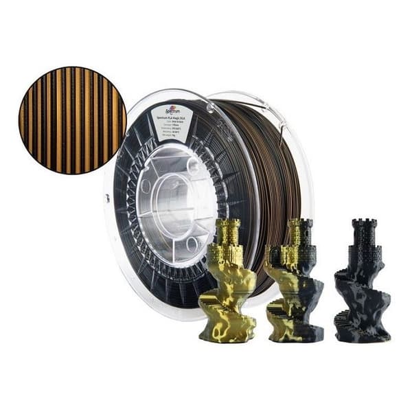 Filament PLA - SPECTRUM - Magic SILK SOLAR ECLIPSE - 1,75 mm - 1 kg - Co-extrusion bicolore