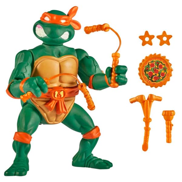 Samlarfigur - NINJATURTLES - Michelangelo - 10 cm - Rörlig - Tillbehör ingår