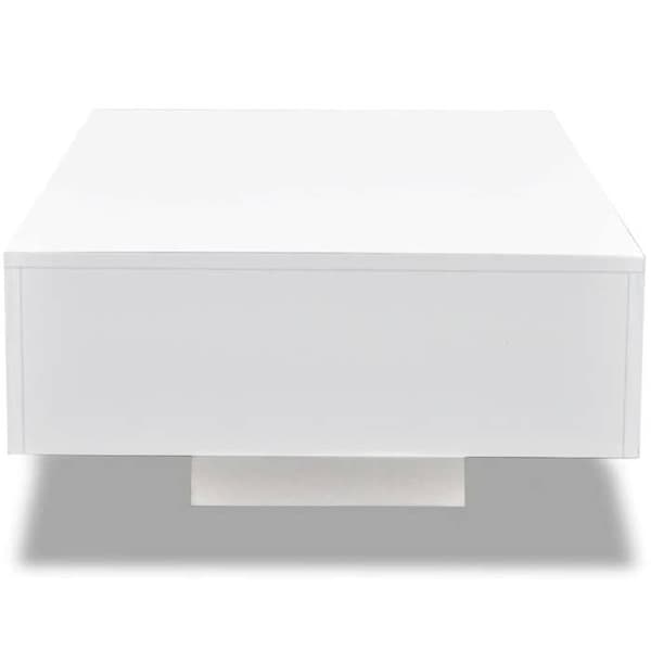 vidaXL Låg bord vit glänsande 244022