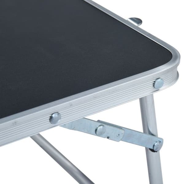 vidaXL Fällbart Campingbord Grå Aluminium 60x40 cm
