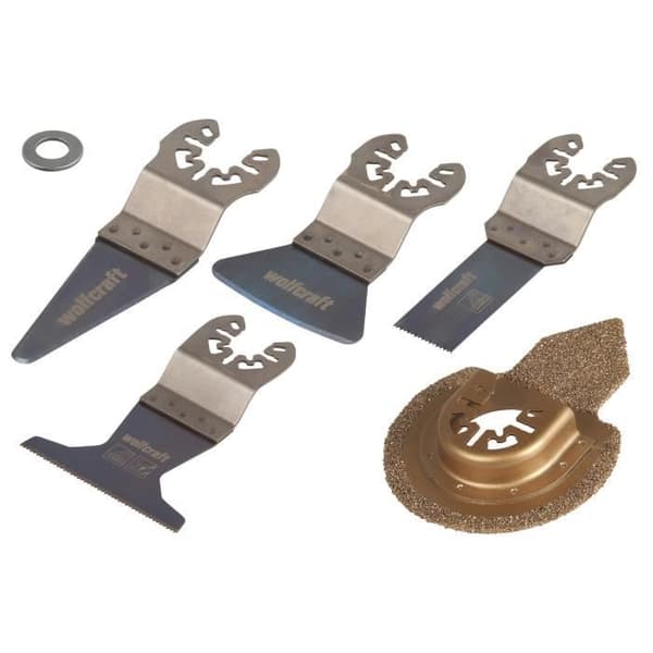 wolfcraft 6-delad oscillerande multiverktygstillbehörsset PRO 3962000