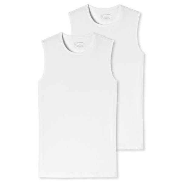 SCHIESSER T-shirt för herr - enfärgad, 2-pack, 2PACK linne