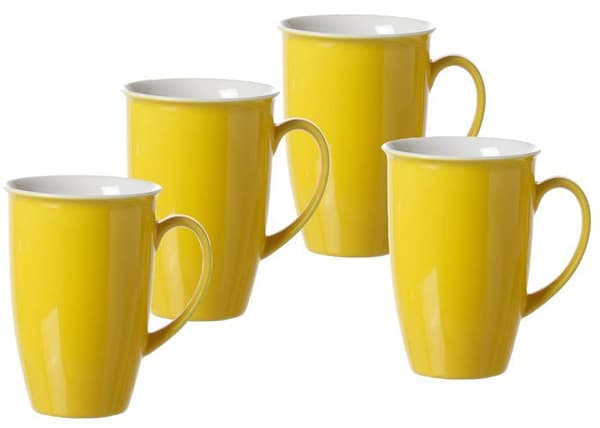 Kaffekopp - Ritzenhoff - Breker - Set med 4 - 320 ml - Gul - Elegans