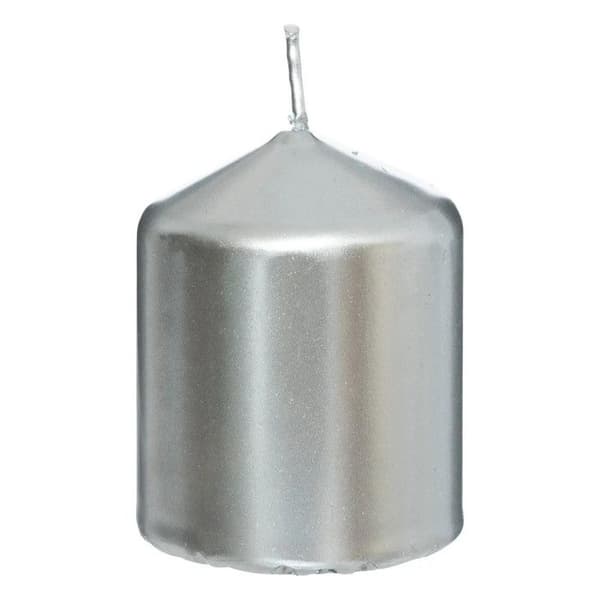 Set med 4 adventsljus "Satin" 12cm Silver