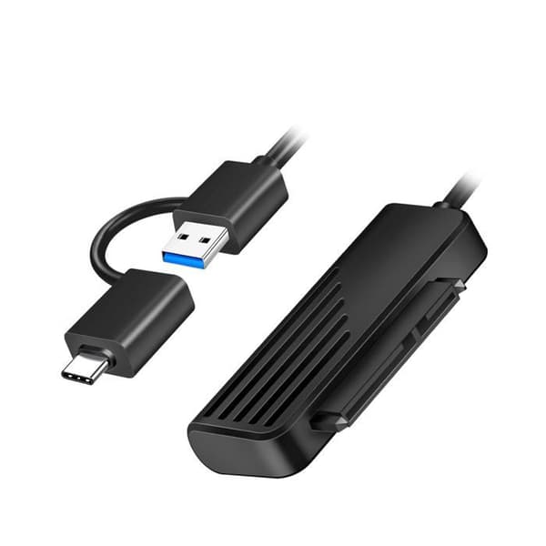 USB 3.0-adapter - Logilink - Stöder 2,5" SATA HDD/SSD - Kapacitet upp till 10 To - USB-A och USB-C