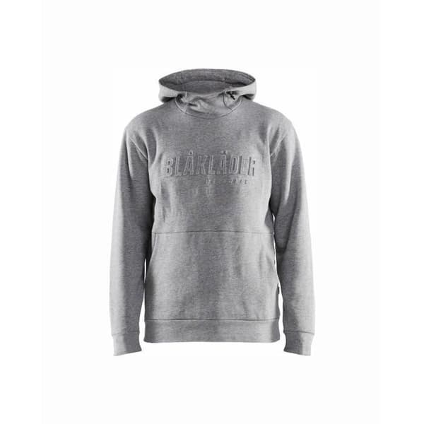 3D-tryckt hoodie Grå melerad - Blaklader