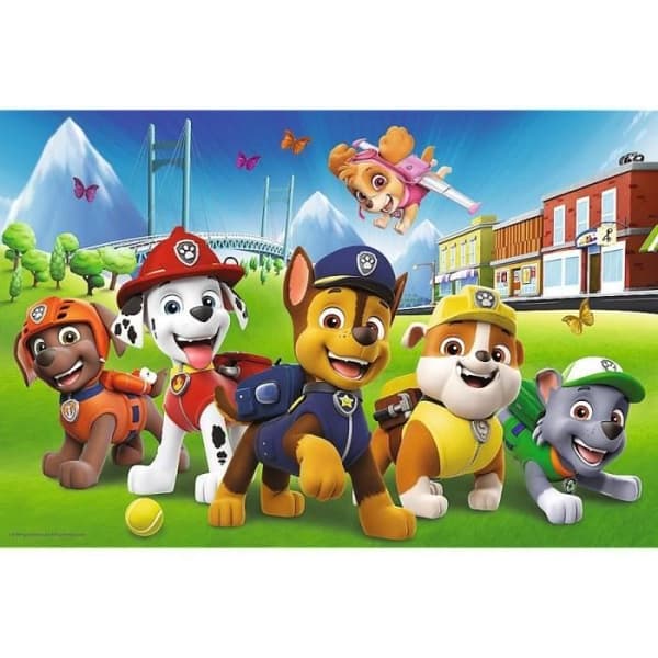 Paw Patrol Puzzle on a Clearing - TREFL - Mindre än 100 bitar - Grön