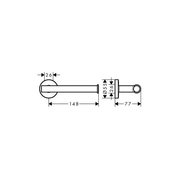 Toalettpappershållare HANSGROHE Logis Universal Chrome