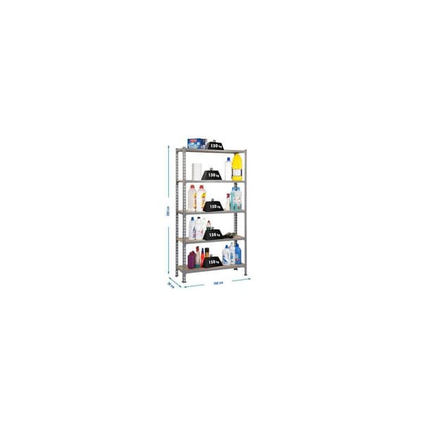 KIT MADERCLICK PLUS 300 GRÅ-TRÄ, 2000x1000x300mm, Simonrack