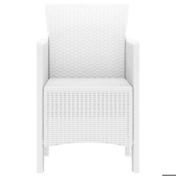 vidaXL Trädgårdssoffa 4 st Vit 53 x 49 x 85 cm Polypropen 847478