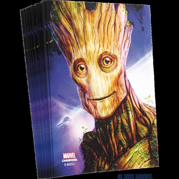 Brädspel - Marvel Champions: Påse med 50 FINE ART Groot-kortskydd