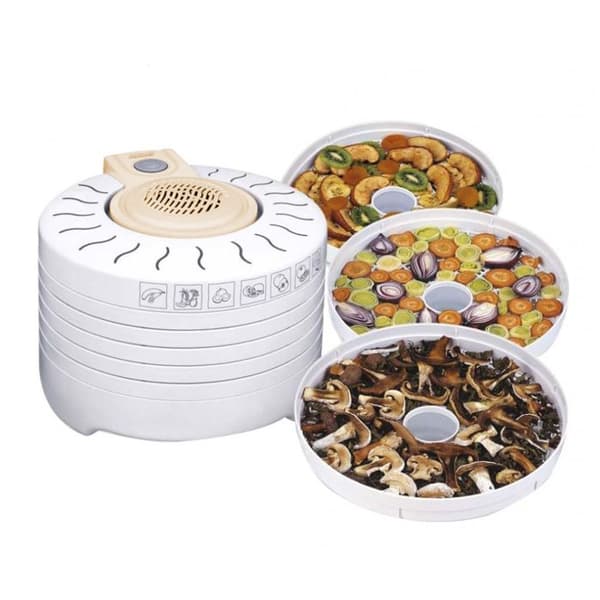 Elektrisk dehydrator, 4 utdragbara plattor på 28 cm MPM MSG-03 250W Vit