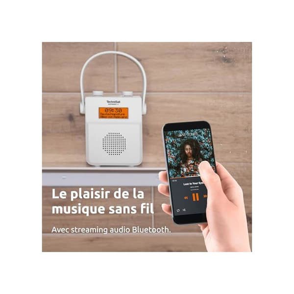 Duschradio - TECHNISAT - DIGITRADIO 30 - Vattentålig IPX5 - Bluetooth - Uppladdningsbart batteri