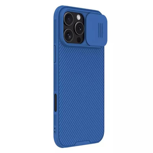 Telefonfodral - NILLKIN - CamShield Pro - iPhone 16 Pro Max - Blå - Förstärkt skydd