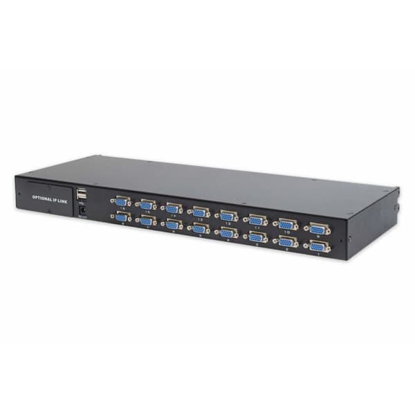 Modul KVM 16 portar - DIGITUS - Modulär - USB, PS/2, VGA - Skalbar - Flexibel
