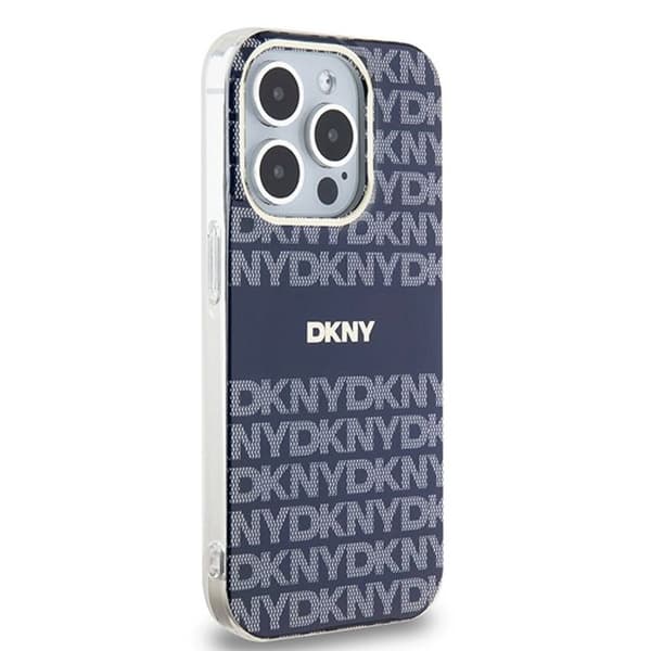 Coque iPhone 15 Pro - DKNY - IML Mono & Stripe - Blå - Optimal skydd - Elegant design
