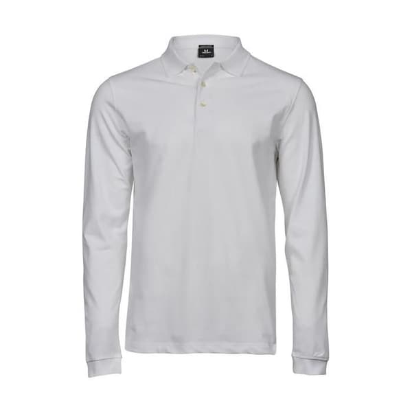 Polo långärmad Tee Jays Luxury - vit