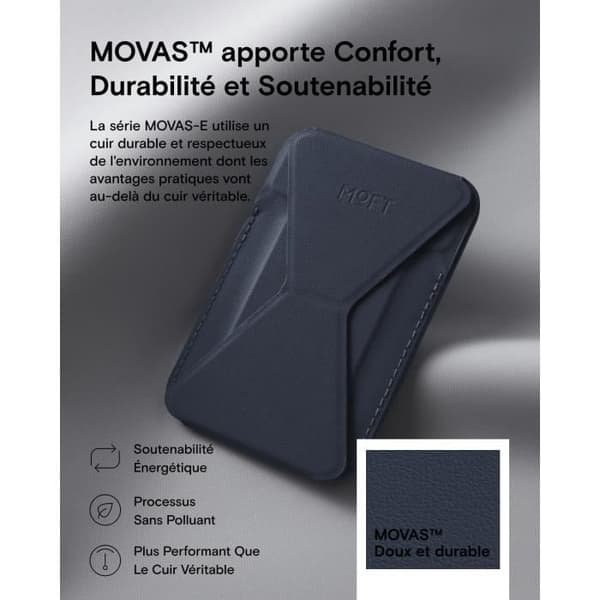 MOFT Magnetiskt Kortfodral för iPhone 16/15/14/13/12 Mörkblå