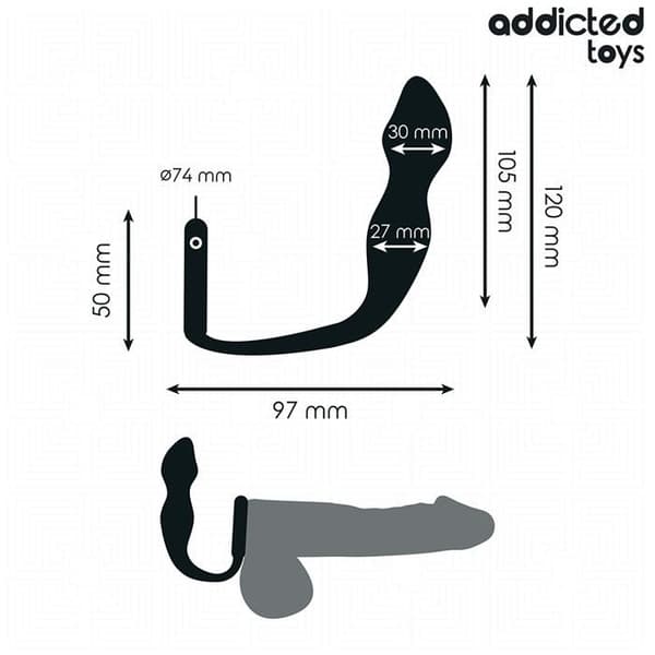 ADDIKTERADE LEKSAKER - ADDIKTERADE LEKSAKER - ANALPLUGG MED RING MODELL 2