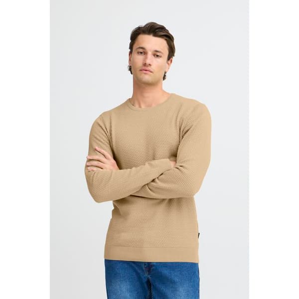 Pull col rond Blend Redhill - Beige - 3XL