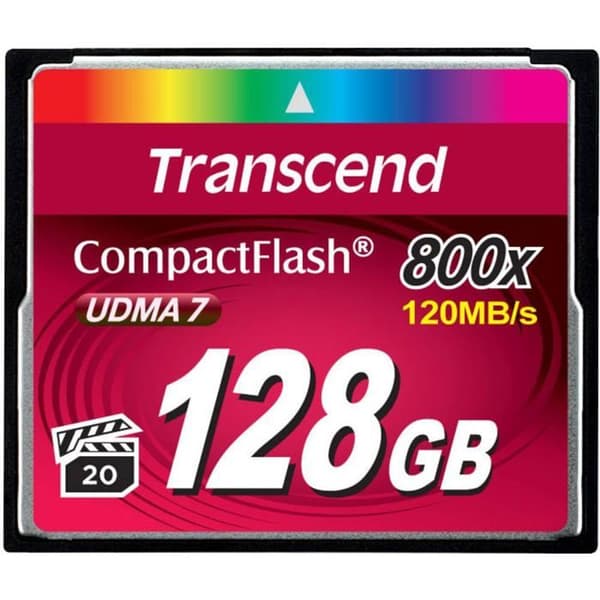 Flashminne TRANSCEND TS128GCF800 MLC - 128 Go - CompactFlash (CF) - 800x