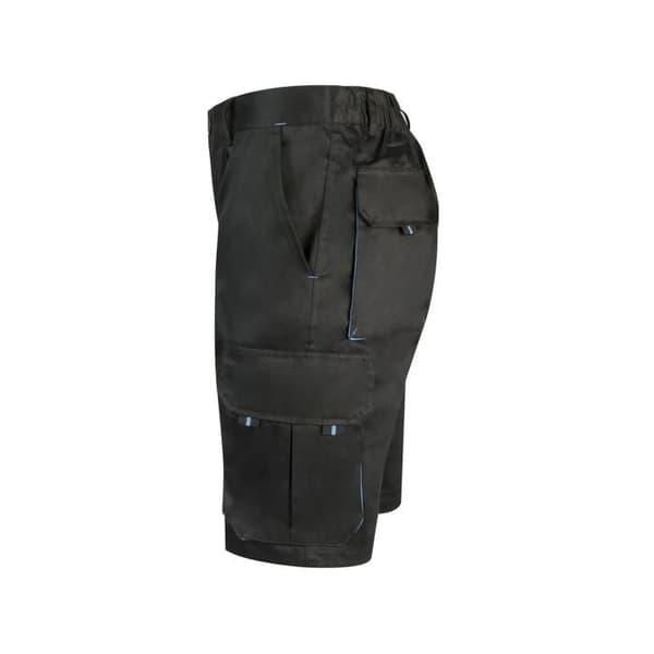 Bermuda multipockets Velilla - svart/ljusblå