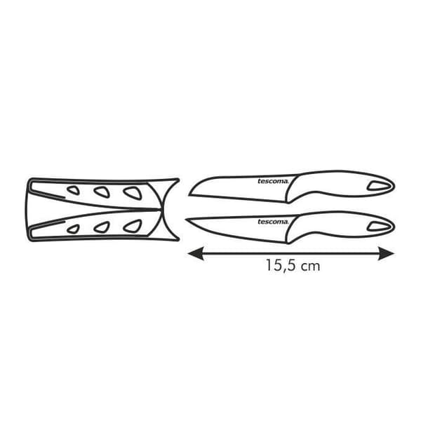 Tescoma 863000, Knivset, 6 cm, Rostfritt stål, Rostfritt stål, 6 cm, Plast