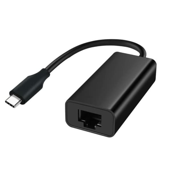 USB-C hane/RJ45 honadapter 10M/100M/1000M - 9 cm kabel För surfplatta, Macbook och PC Plug & Play