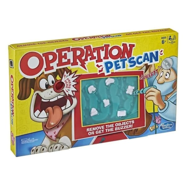 Brädspel - HASBRO - Operation Pet Scan - Utbildningsspel - AA-batteri - Spänning 1,5V