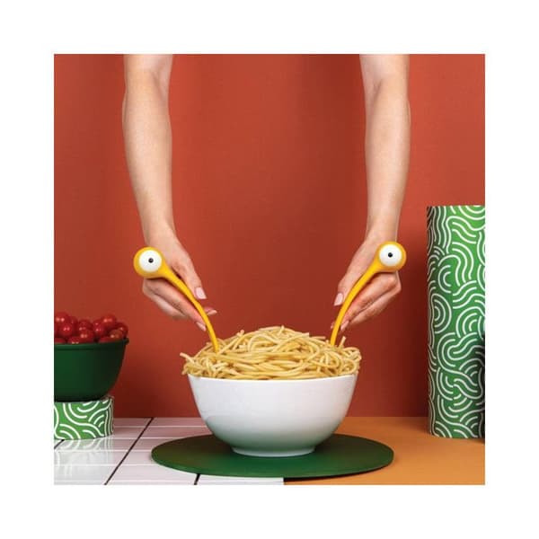 Bestick för att servera Pasta Monsters - PA Design - Gul -