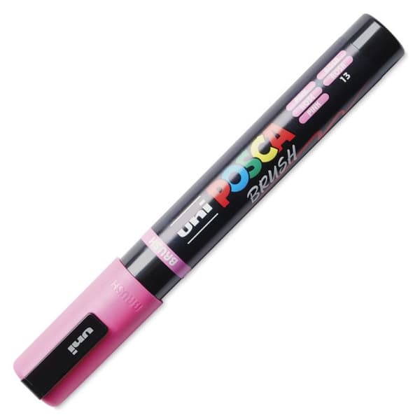 POSCA-markör - Rosa - Penselspets - PC5BR - Alla underlag