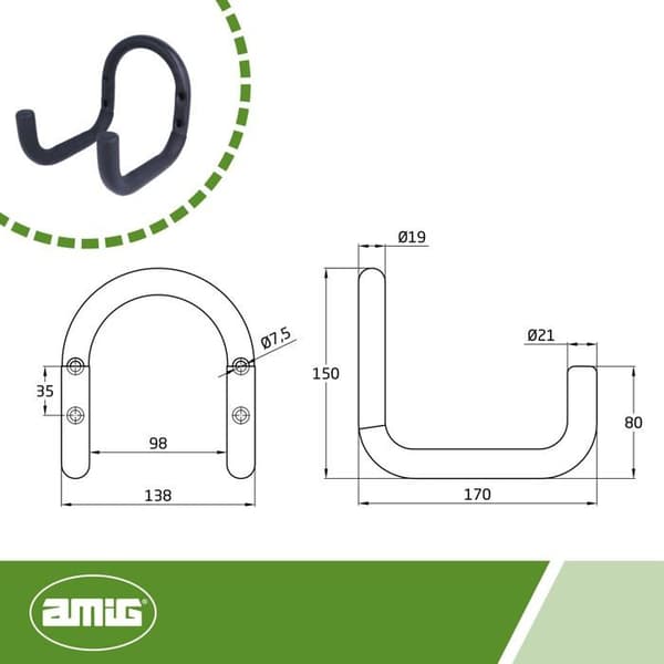 Virknål - kam - hängring - Amig-krok - 778