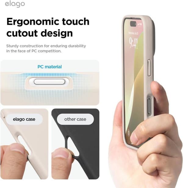 Elago MagSafe Silikonfodral till iPhone 16 Pro Max Stone