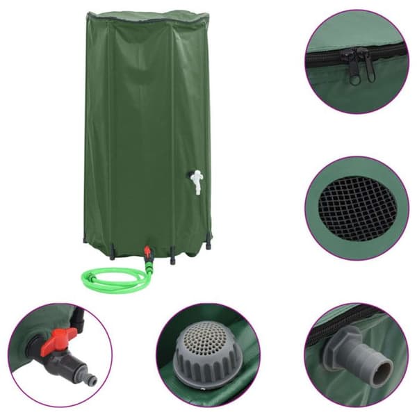 Vattentank med vikbar kran 100 L PVC