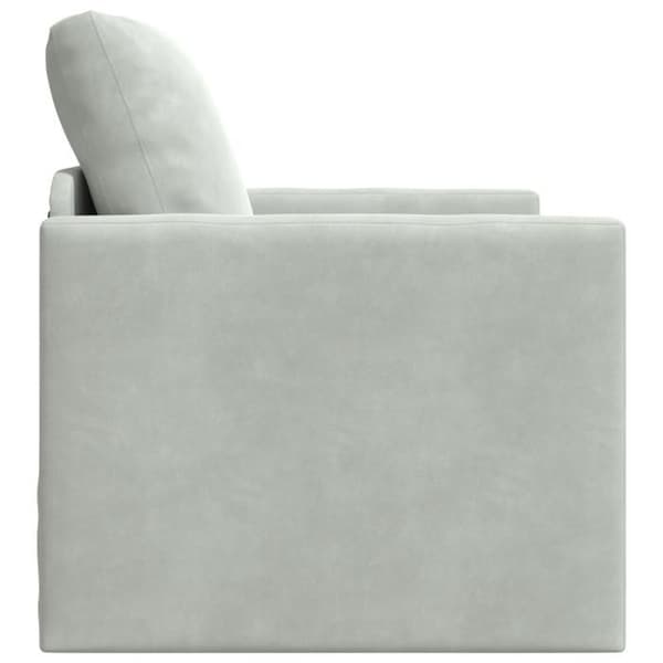 Soffa för sol Convertible i Velour 74x77x81 cm Ljusgrå