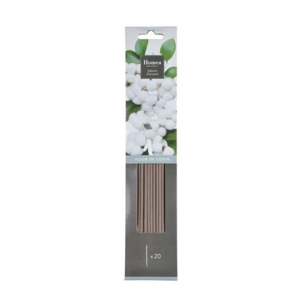 Pack med 20 rökelsepinnar "Essentiel II" 25cm Bomull Blomma