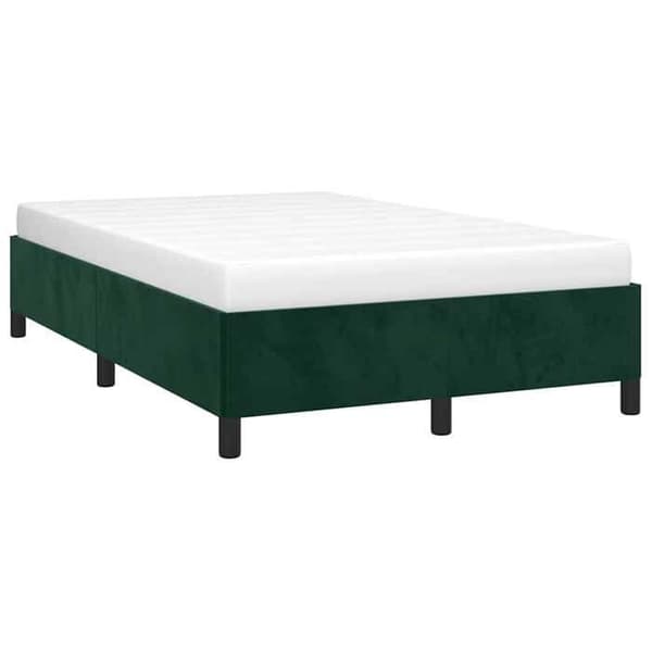vidaXL Sängram utan madrass mörkgrön 120x200 cm sammet 347315