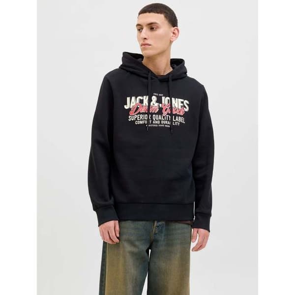 Jack & Jones logotröja med huva