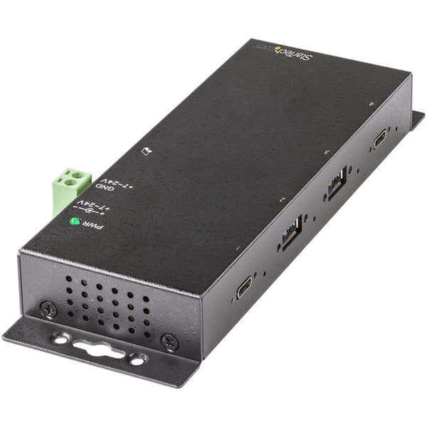 USB C-hubb 4 portar - StarTech.com - Industriell metall - 10Gbps - 2x USB-C & 2x USB-A - ESD-skydd