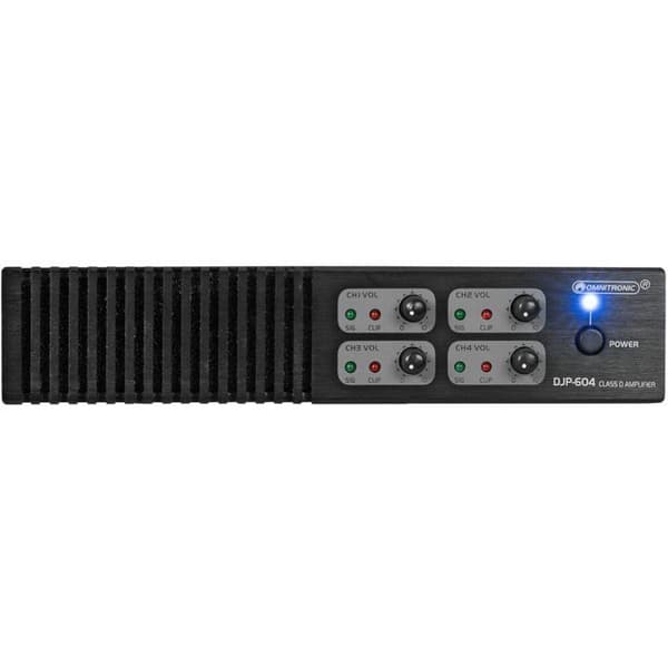 Omnitronic DJP-604 förstärkare klass D 4 kanaler 80 W/8 Ω