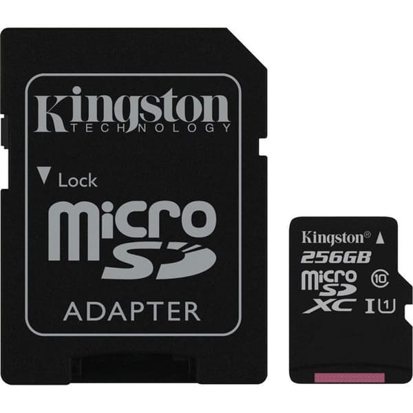 microSDXC UHS-I U1 / Class10 flashminneskort - KINGSTON - Canvas Select - 256 GB