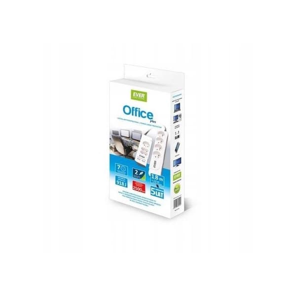 Multiprise - EVER - Ever Office Plus - 7 utgångar CA - 918 J - Vit